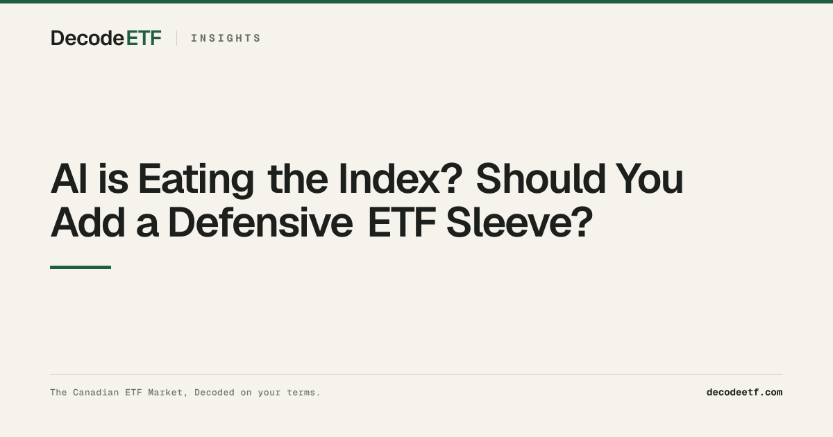 AI is Eating the Index? Should You Add a Defensive ETF Sleeve?